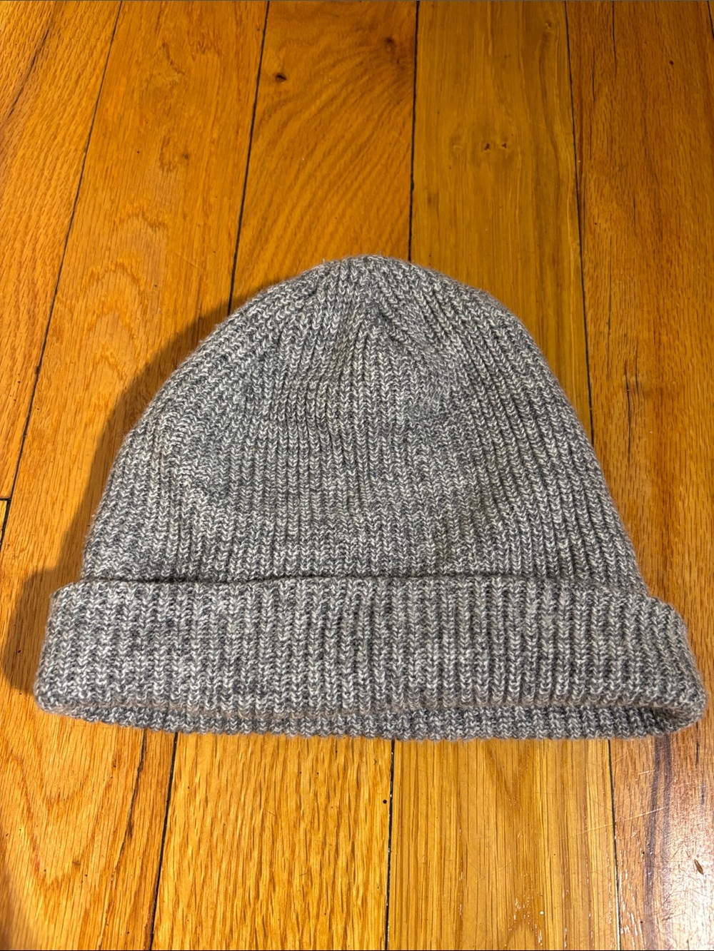Gray Knit‎ Cuffed Beanie